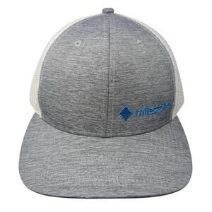 Milestone Snapback Trucker Cap Gray OS Adjustable Mesh Back Quake City Caps